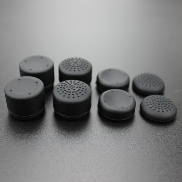 4 PAIRS OF SILICONE GRIPS, DIFFERENT SIZES, SUITABLE FOR XBOX ONE AND PS4