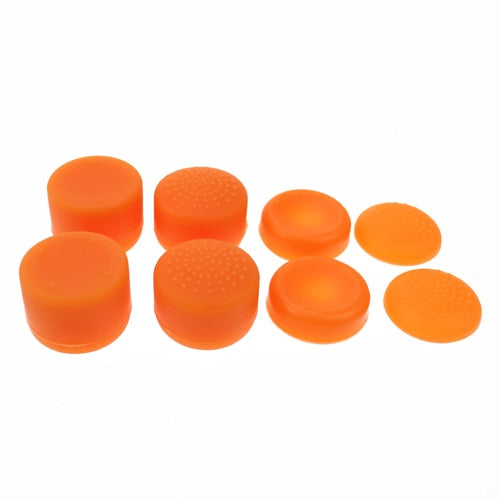 4 PAIRS OF SILICONE GRIPS, DIFFERENT SIZES, SUITABLE FOR XBOX ONE AND PS4