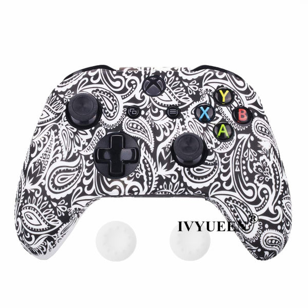 Silicone Protective Skin Case for XBox One X S Controllers With Camouflage And Grips Bundle