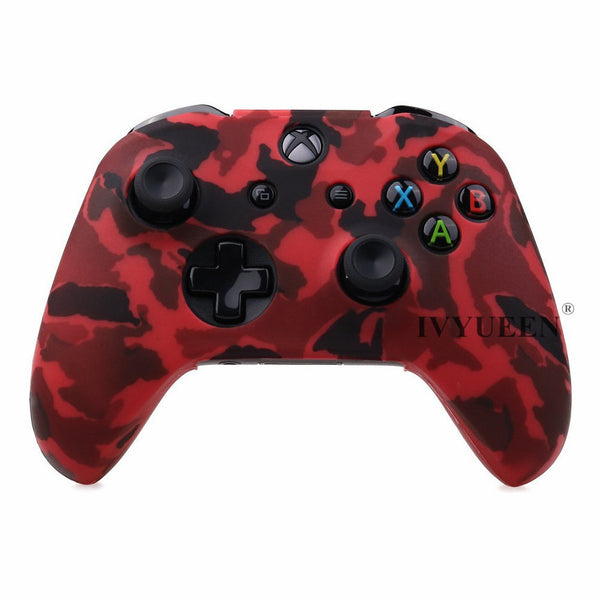 Silicone Protective Skin Case for XBox One X S Controllers With Camouflage And Grips Bundle